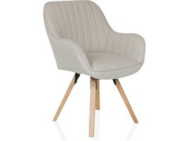 HJH LIVING Chaise de salle à manger pivotante SCANDI SOFT (blanc crème)