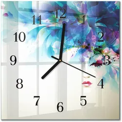 WANDUHR aus Glas 30x30 cm - Abstraktion