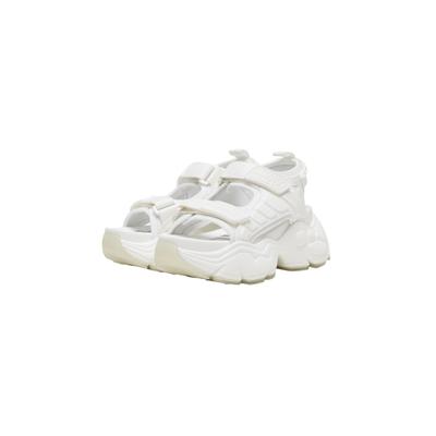 Plateausandaletten BUFFALO "Buffalo BINARY TRACK", Damen, Gr. 39, weiß, Polyester, unifarben, Schuhe