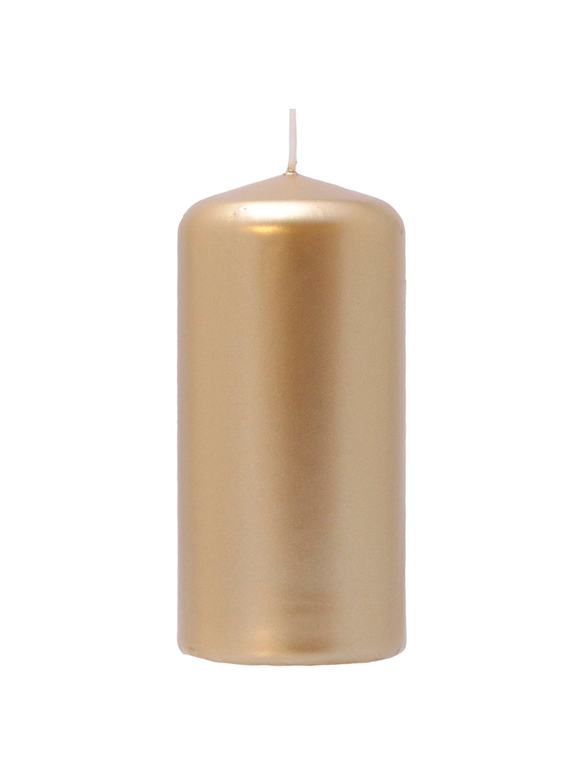 Asp-Holmblad Stumpenkerze Metallic Gold
