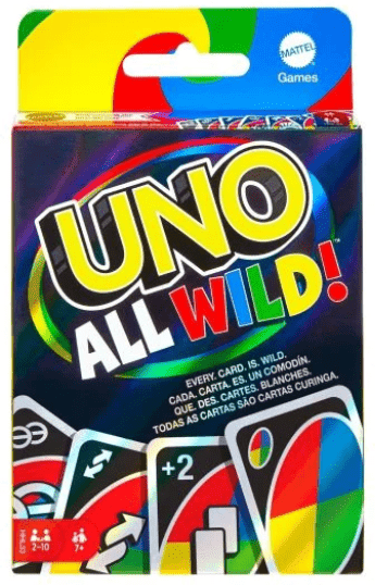 Uno All Wild Card Game, Ages 7+, All Cards are Wild, for Families and Friends