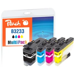 Peach Spar Pack Tintenpatronen kompatibel zu Brother LC-3233VALP