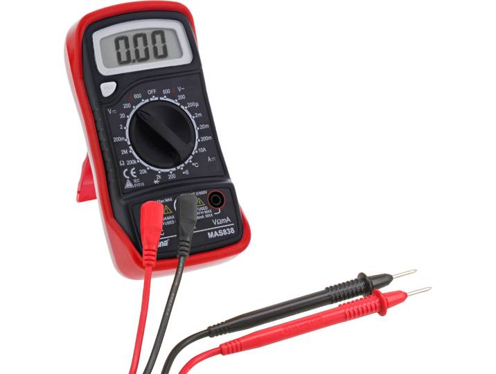 InLine® 43117 Multimètre\, avec capteur de température et mesure de transistor