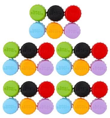 Inspired Finds Creative Silicone Bottle Cap Covers For Beer, Wine, And Condiments 30pcs