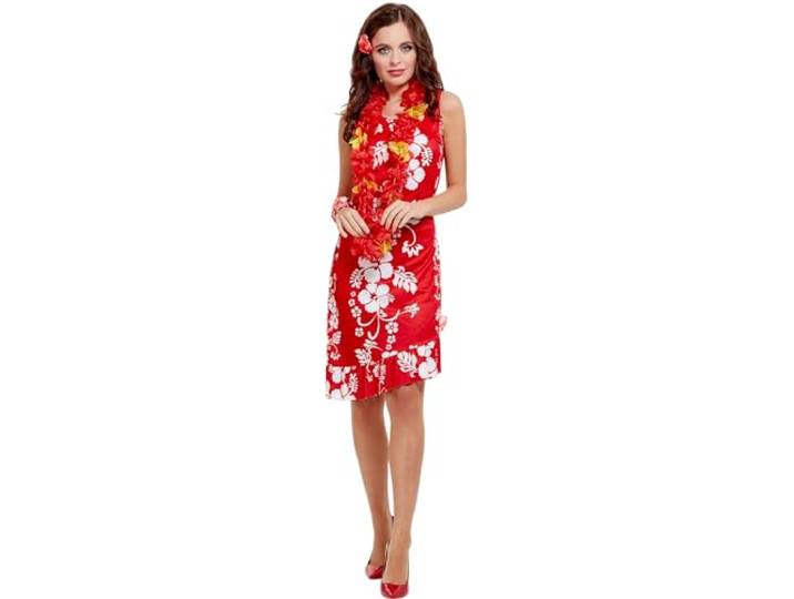 Smiffys Hawaiian Beauty Costume, Red