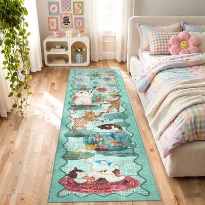 Garvee Playful Cats Area Rugs for Living Room Bedroom