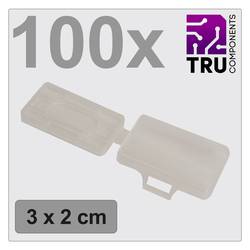 TRU COMPONENTS TC-12888604 T24CA083 Zeichenträger Beschriftungsfläche: 18 x 30 mm Transparent Anzahl Markierer: 100 100 St.
