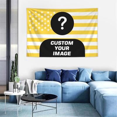 Uplift Picks Personalized American Flag Photo Tapestry For Families Pets Idols Bedrooms And Gift Decor g 150x130cm