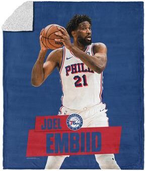 NBA Philadelphia 76ers Player Silk Touch Sherpa Throw Blanket
