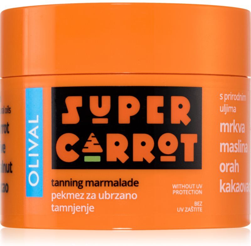 Olival SUPER Carrot Tanning Jam Produkt zur Beschleunigung und Verlängerung der Bräunung ohne Schutzfaktor 100 ml