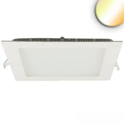 ISOLED LED Downlight, eckig, 225mm, 18W, Colorswitch 3000|3500|4000K, IP42, ultraflach, dimmbar, weiß ISO-115599