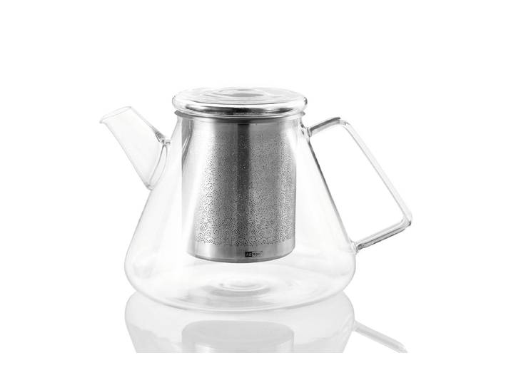 Teekanne ADHOC Orient , transparent, 1,5 l, Borosilikatglas, Edelstahl, Kannen, Teekanne