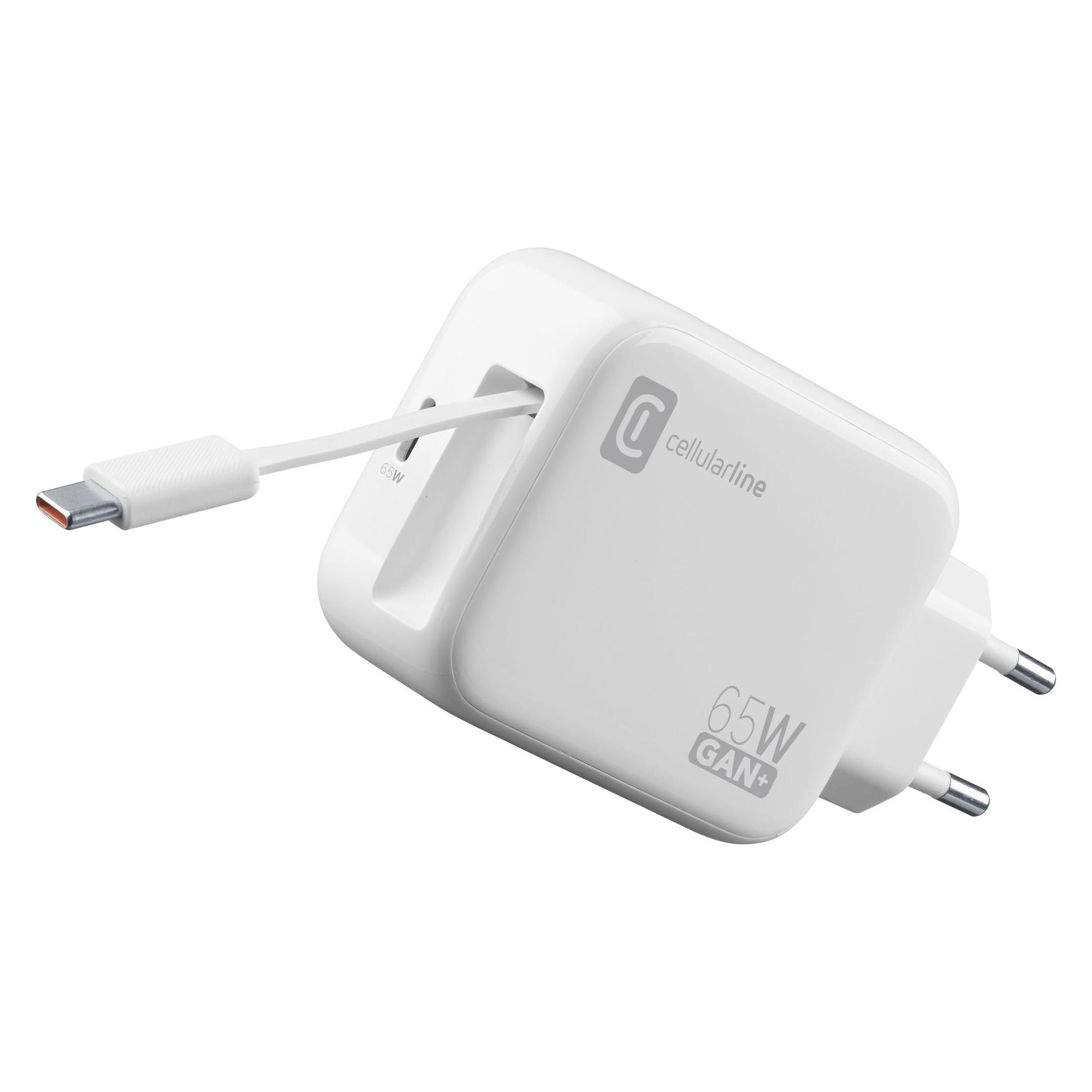 Cellularline Retractable Power (65 W, 1 Port) (ACHROLLUSBCGAN65WW)
