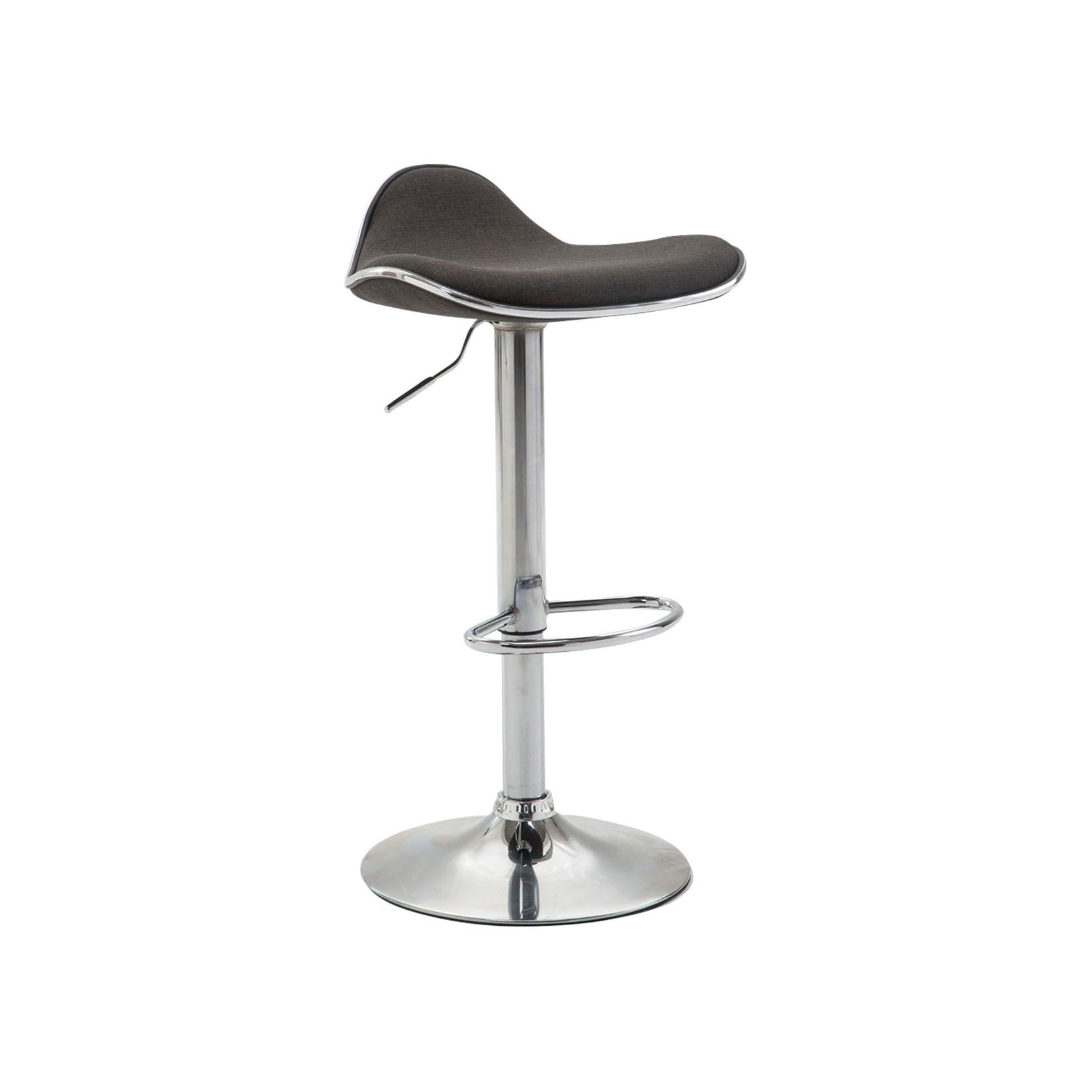 CLP Barhocker Shanghai Stoff chrom - Farbe: dunkelgrau, Gestellfarbe: chrom