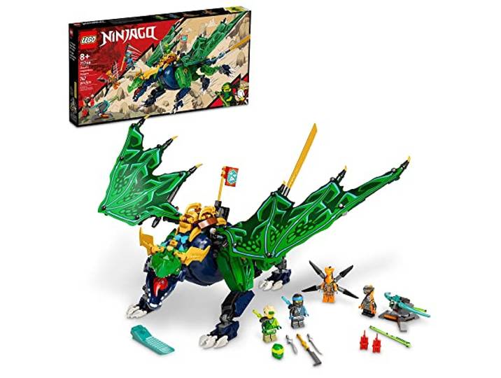 LEGO 71766 NINJAGO Lloyds Legendärer Drache mit Schlange Figuren Viper und Python, Ninjaleksak, BAU-Set mit Sammelbaren Mission Banner