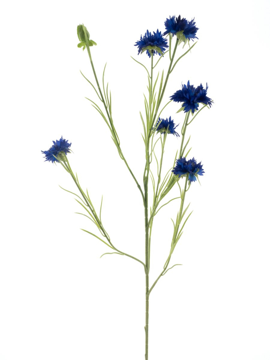 Erutan Avon Kunstbloem Cornflower Spray, Donkerblauw, 90 cm