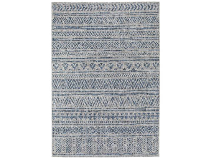 benuta Outdoorteppich Cleo Blau 80x150 cm, Zeichen/Symbole/Nummern/Buchstaben, Rechteckig, 80x150 cm, wasserabweisend, Teppiche und Böden, Teppiche, Outdoorteppiche
