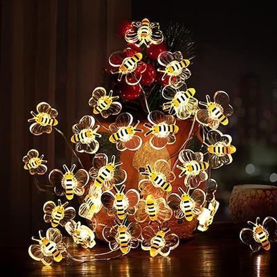 Bienen-Lichterketten für den Außenbereich, 3 m, 30 LEDs, Garten, Urlaub, Dekoration, Lichter, batteriebetrieben, Hochzeit, Party, Garten, Rasen, Blumen, Haus, Terrasse, Dekoration