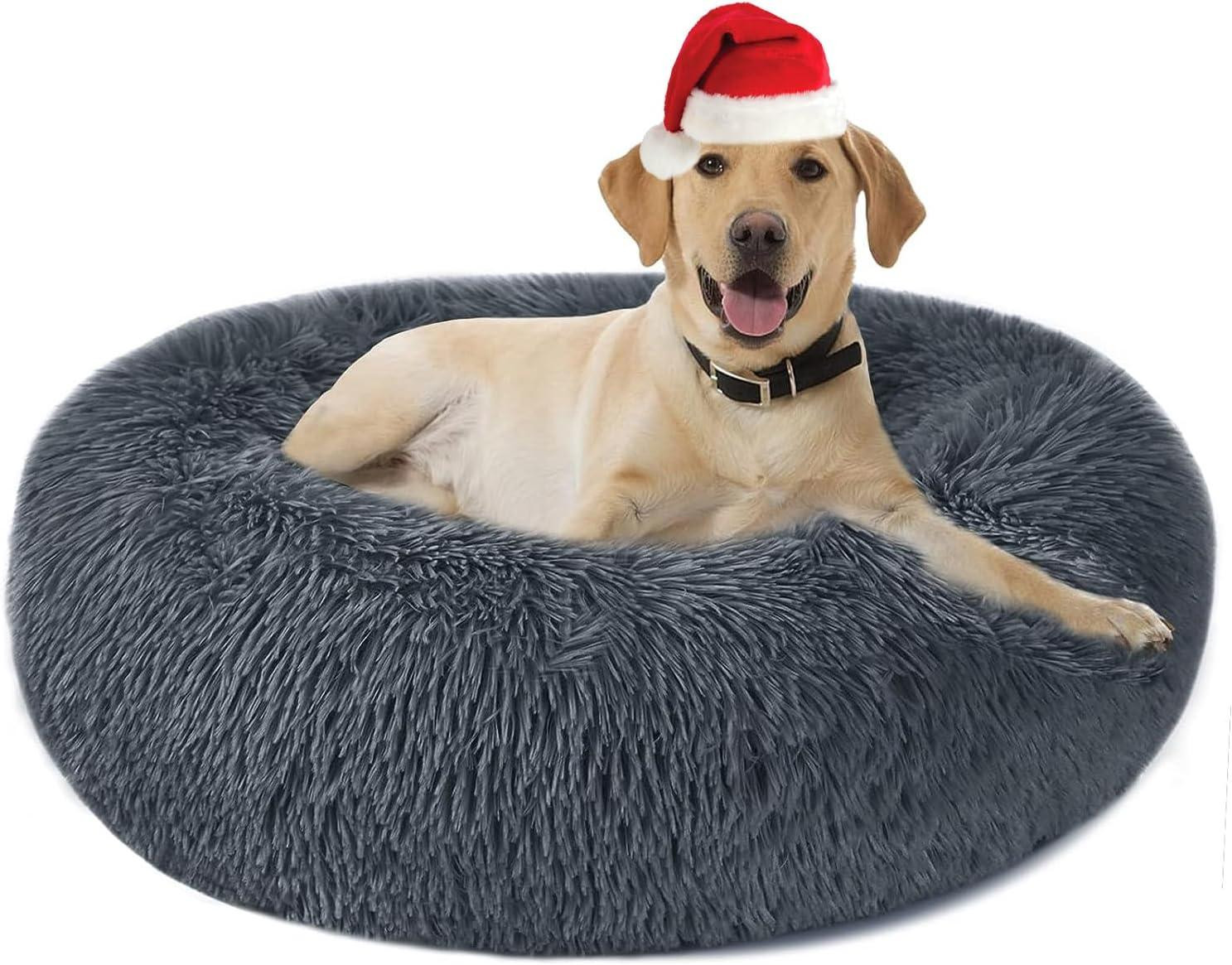 Pluche Donut Hondenbed en Kattenbed - Rond en Comfortabel - Wasbaar