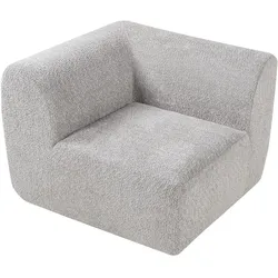 En.Casa, Sofa + Bettsofa, Sofa-Modul Hurvas Eckelement Bouclé Grau (Ecksofa)