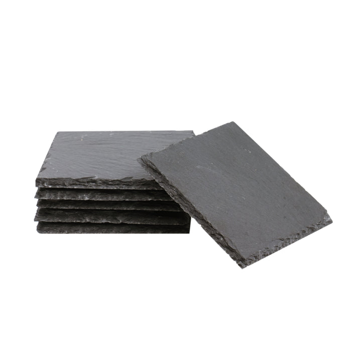 LaserPecker Stone Slate Coasters Square Black(6 pcs) B-HC.0000013