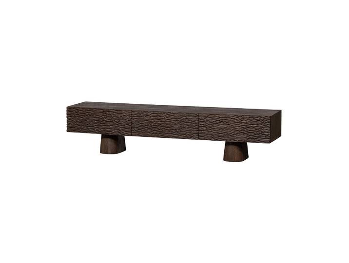 Meuble TV sculpté 180cm manguier marron Crumble