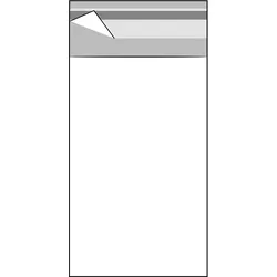 100 Klappenbeutel, wiederverschließbar, OPP-Folie, transparent 80 x 160 mm