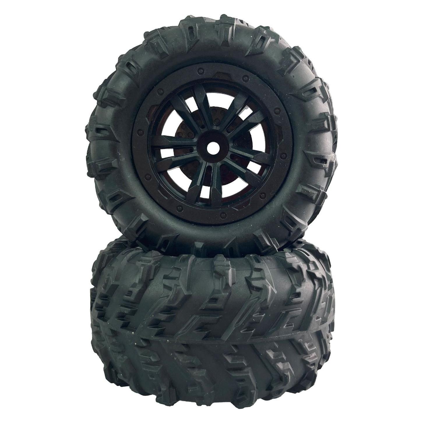 Amewi 6034 Räder vormontiert. schwarze Felgen. 2 Stück (39882001)