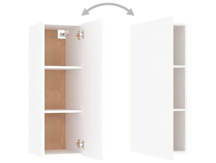 Meubles TV 2 pcs Blanc 30 5x30x90 cm Aggloméré ZHA