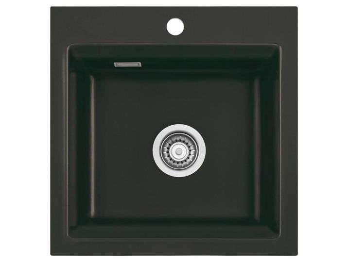 Systemceram Spüle Kara 51, Schwarz, Keramik, 51x20x51 cm, Küchen, Küchenausstattung, Küchenspülen, Keramikspüle