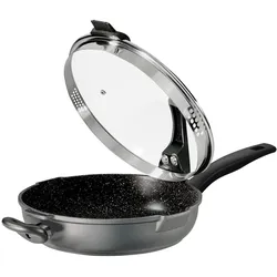 STONELINE® FUTURE Schmorpfanne 28 cm, mit Siebglasdeckel, antihaftbeschichtetet, Induktion und backofengeeignet