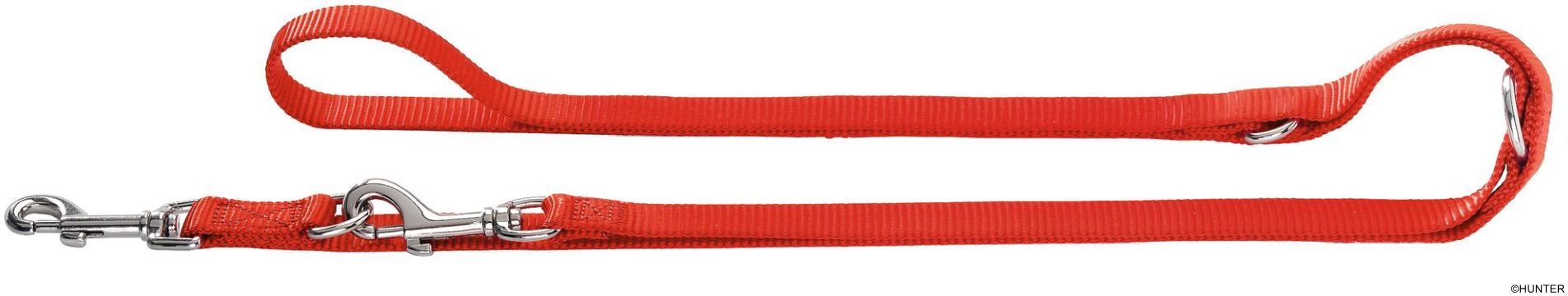 DOG SPORT HUNTER Verstellbare Führleine Ecco Sport 15/200, rot