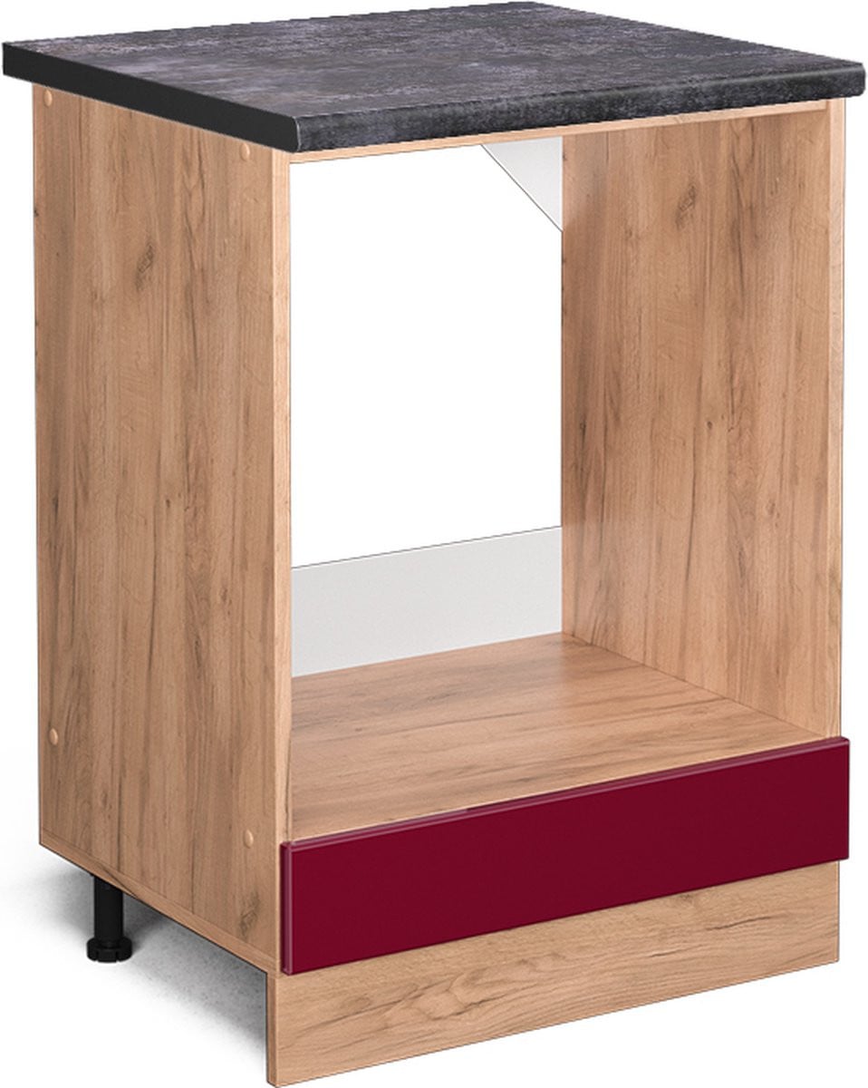 Vicco R-Line Ovenombouwkast Antraciet Rood Hoogglans