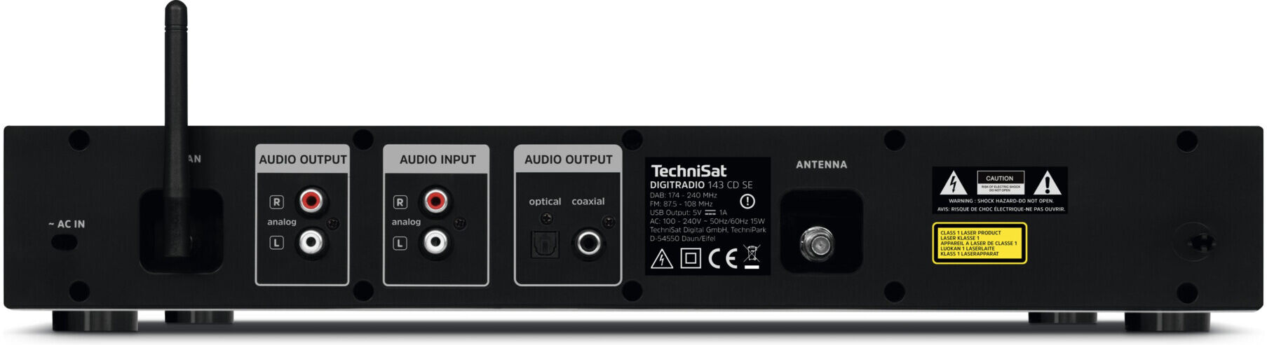 TechniSat Hi-Fi-Komponente DIGITRADIO143CD DAB+ CD BT Streaming schwarz (0000/3989)