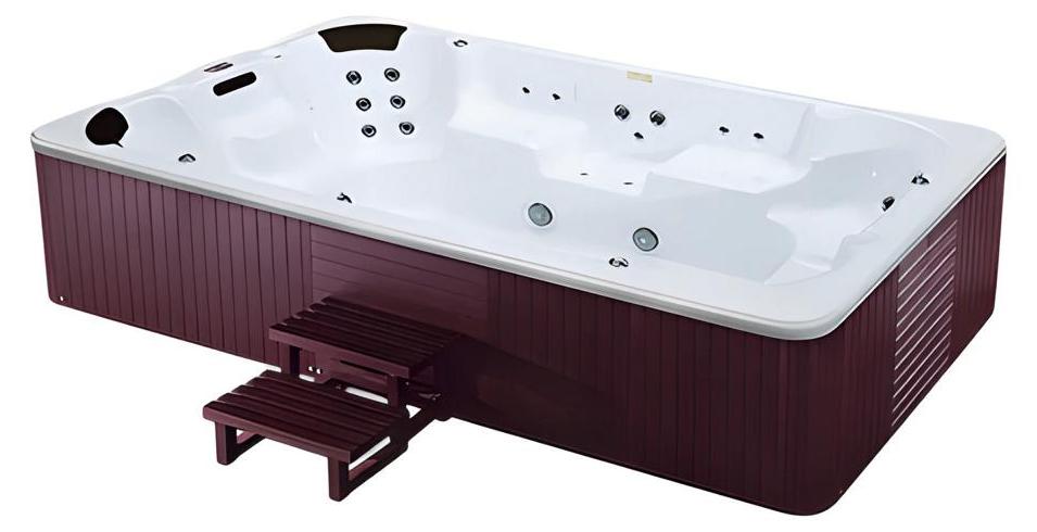 Whirlwanne Hydromassagewanne Blubberbad Whirlpool Spa-Bad 360x230cm