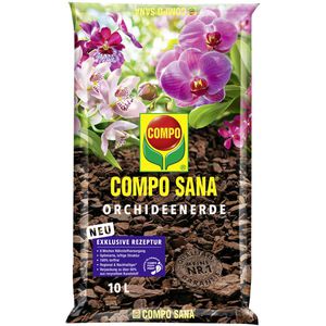 Compo Blumenerde  SANA Orchideenerde, für Orchideen, mit Dünger, 10 Liter