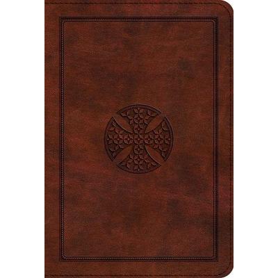 ESV Large Print Compact Bible (Trutone, Brown, Mosaic Cross Design), Gebundene Ausgabe von Esv Bibles, Crossway
