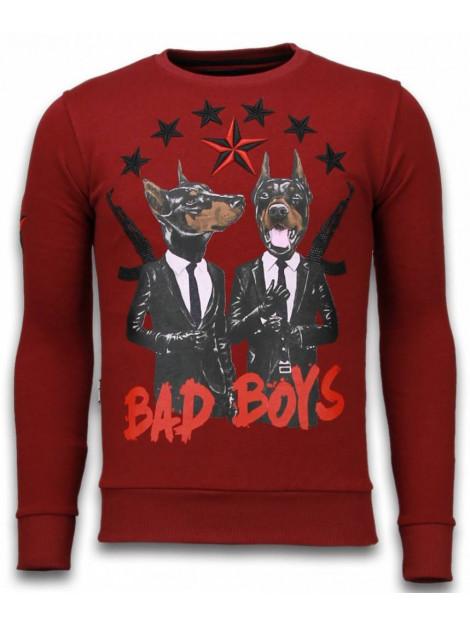 Local Fanatic Bad boys rhinestone sweater