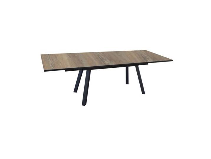 Table de jardin - PROLOISIRS - Agra - Rectangulaire - Aluminium - 180/230/280 cm - Graphite/Wood