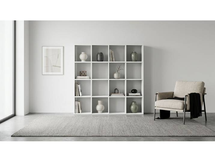 Pickawood Regal nach Maß - Weiß/Grau/Schwarz/Eiche/Buche MDF Beschichtet MDF Weiß matt