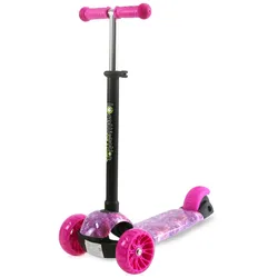 Lorelli Kinderroller Draxter 3 Räder, höhenverstellbar, PU-Leuchträder Fußbremse pink