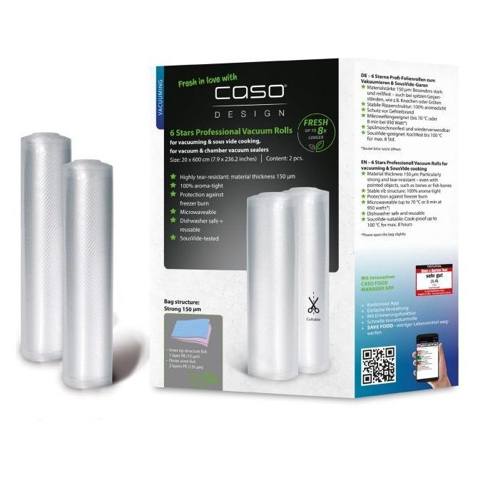Caso 6 Stars Professional Vacuum Rolls 1247 2 pcs (2x) (4038437012477)