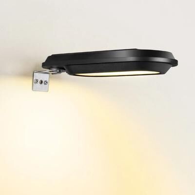 Uplifted Finds 18 LED Solar Gutter & Wall Light   IP65 Waterproof Human Body Induction Outdoor Security Lamp black Warm