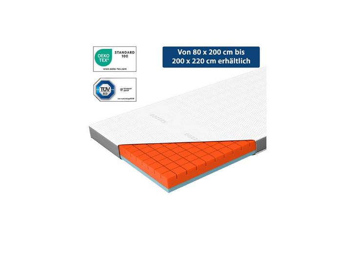 Matratzenauflage eazzzy Premium Cube Topper Matratzentopper 140 x 200 x 9 cm Genius, bei 60° waschbar, Wendetopper, OEKO-TEX® Standard 100
