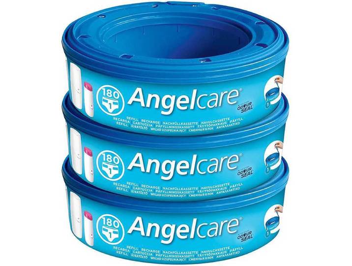 Angelcare luieremmer navullingen - 3 cassettes - Navulcassette - cartouche - poubelle a couche ANGELCARE - Lot de 3 cassettes pour système d'élimination des couches