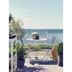 Gartenstuhl Leone von Brafab aus Aluminium, modern klappbar, weiß, für Outdoor