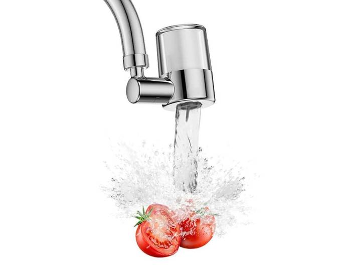 Wasserhahn Filter 720° Drehbar 2 Modi Edelstahl Chrom Küche Bad