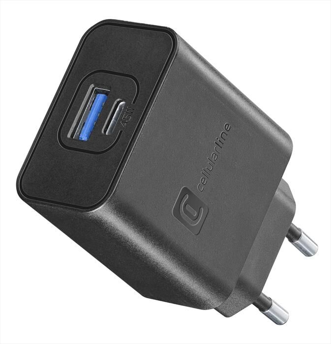 Cellular Line Dual Super Fast Charger 45w-nero