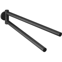 Herzbach Deep Black Handtuchhalter 23.818500.1.12 schwarz matt, Wandmontage, Ausladung 340mm