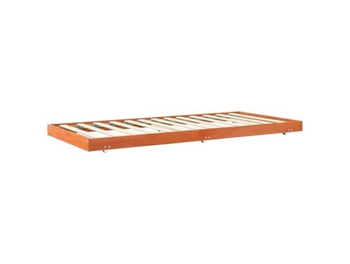 KTHLBRH Bettgestell Kiefer massiv 90 x 190 cm braun gewachst Lattenrost, minimalistisches Design, robuste Halterung, modernes Zimmer
